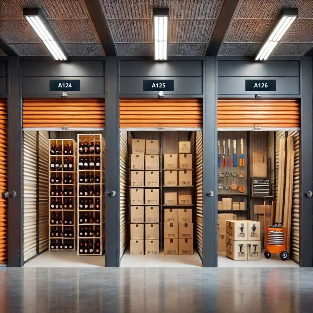 Stockage de marchandise dans un box